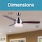 Black & Decker 52 3 - Blade Standard Ceiling Fan with Remote Control and Light Kit Included BCF5262R - alternate 5